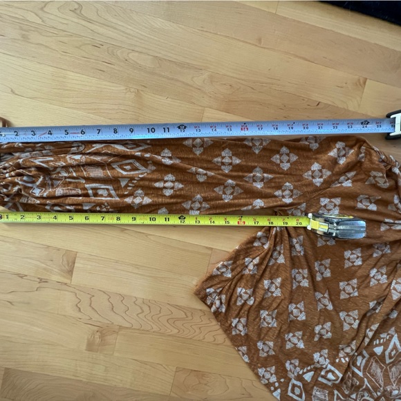 🍂Free People Dazed Swing Long Sleeve Crop Top Women’s Small Brown/Tobacco Boho - Picture 14 of 17